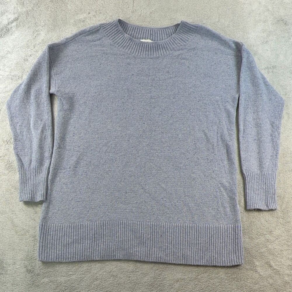 J. Jill Women's M Blue Pullover Sweater Crew Neck Long Raglan Sleeve Knit